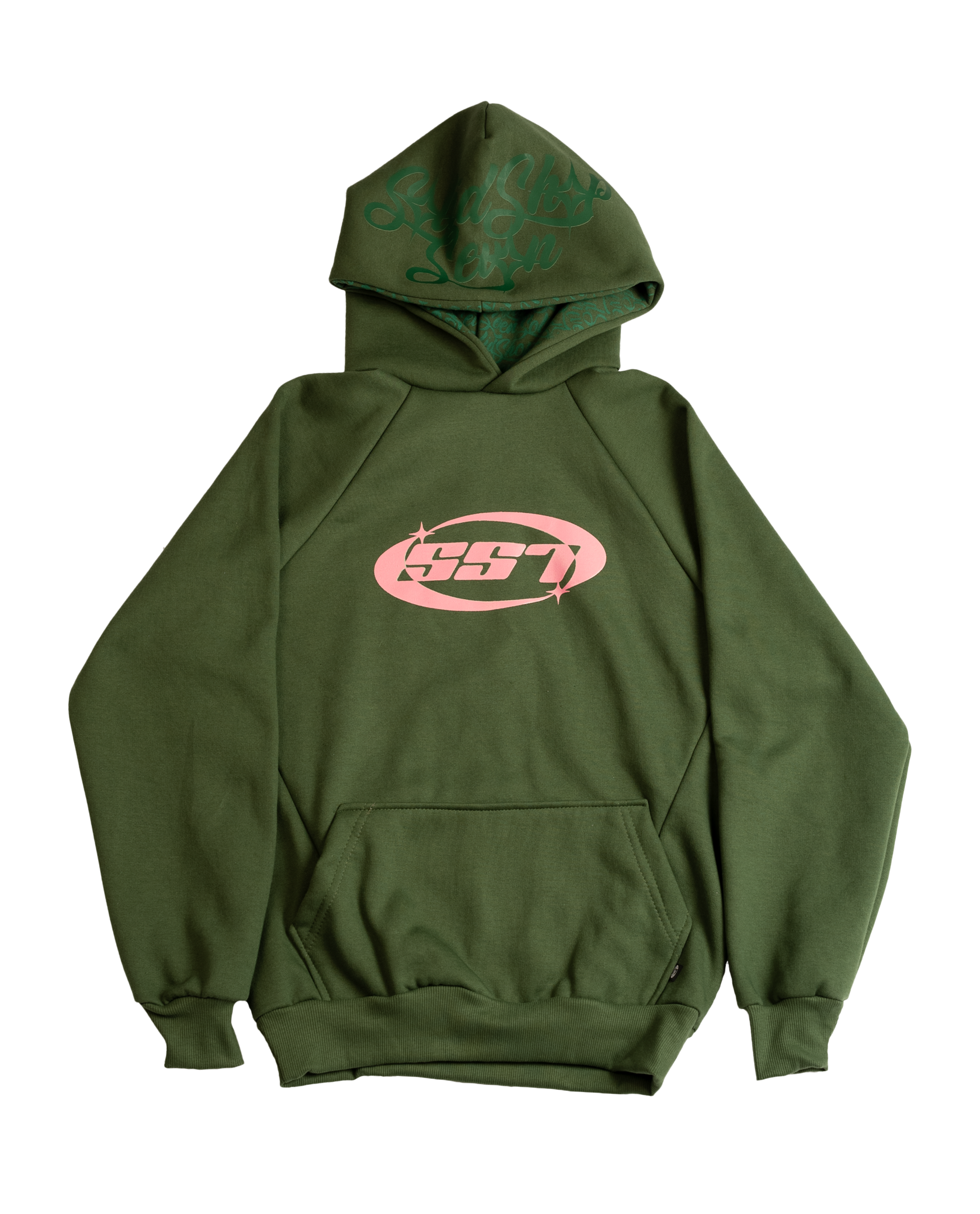 GREEN/PINK LOGO HOODIE 2.0