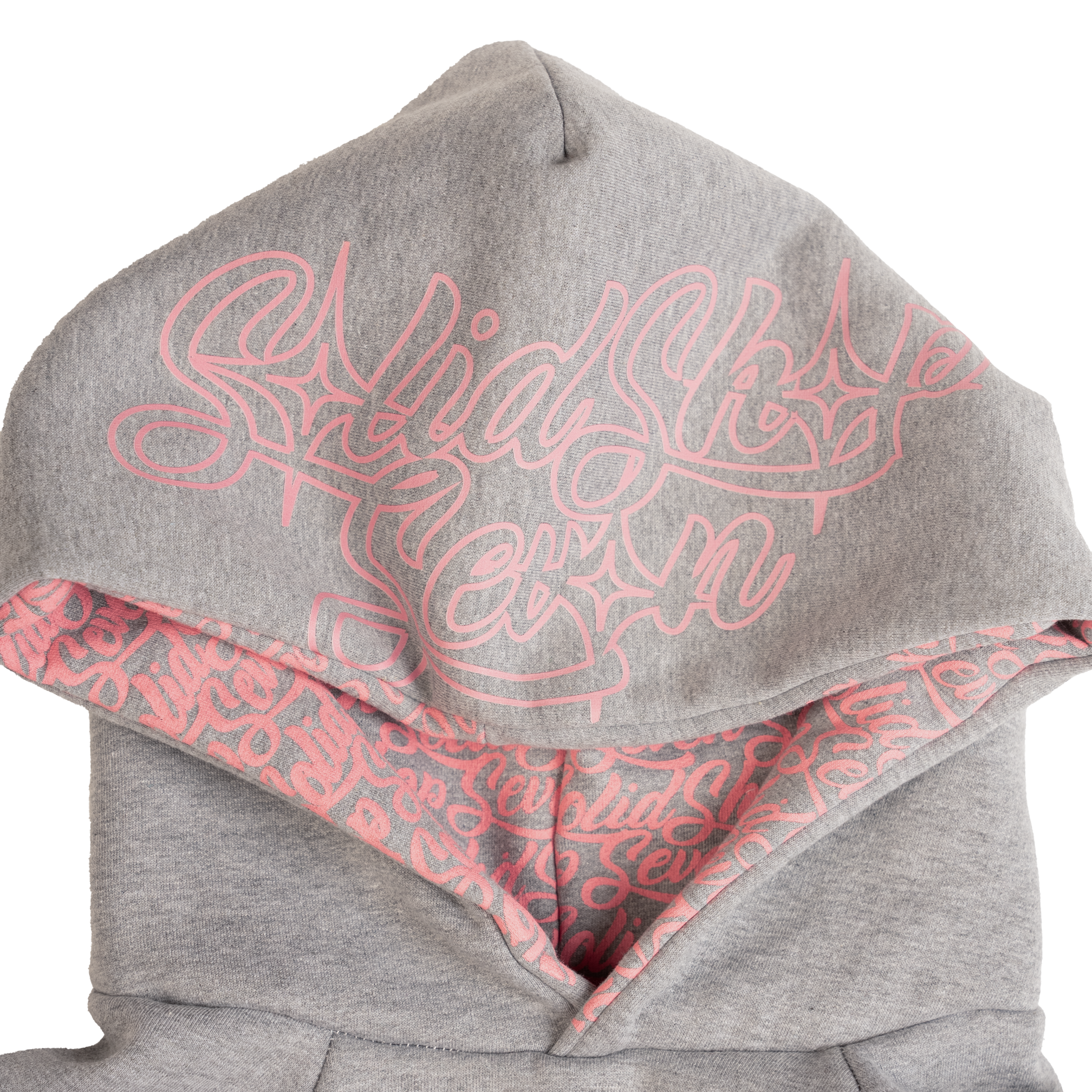 GRAY/PINK LOGO HOODIE 2.0