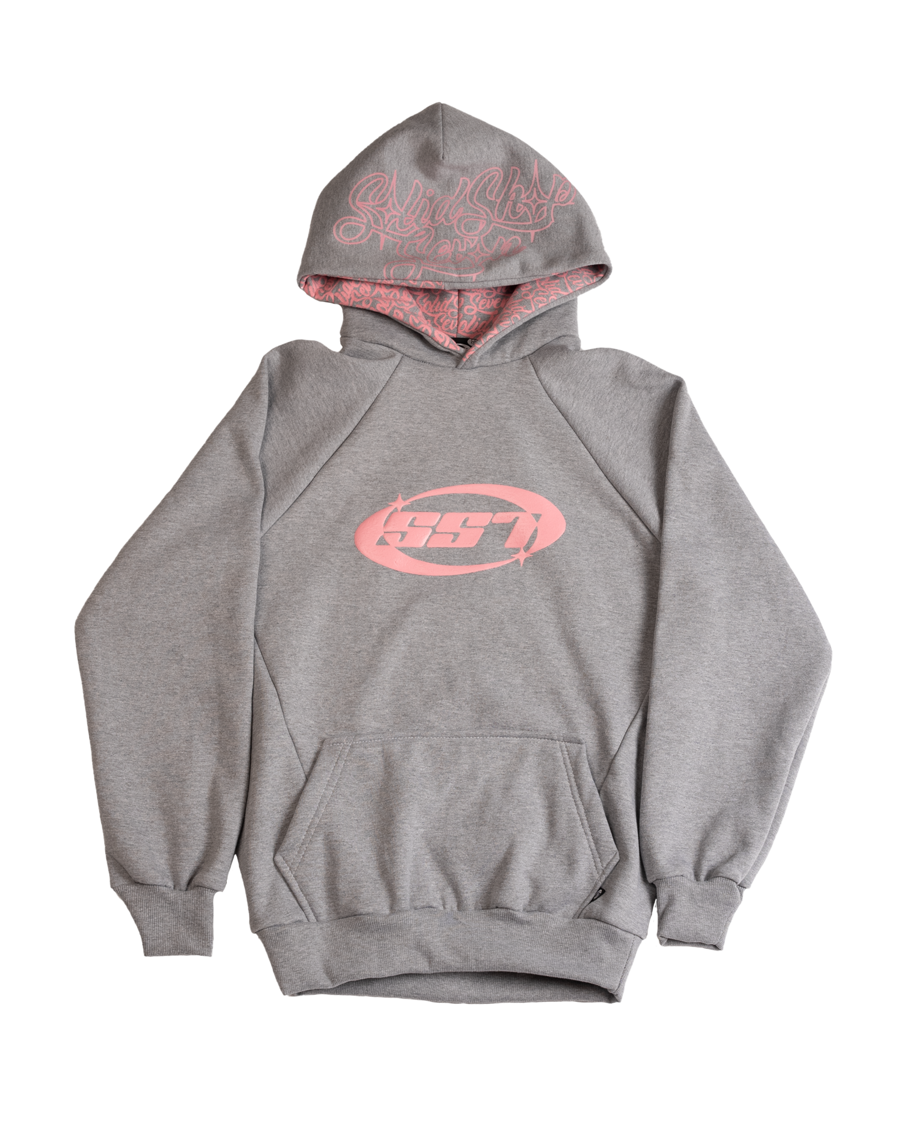 GRAY/PINK LOGO HOODIE 2.0