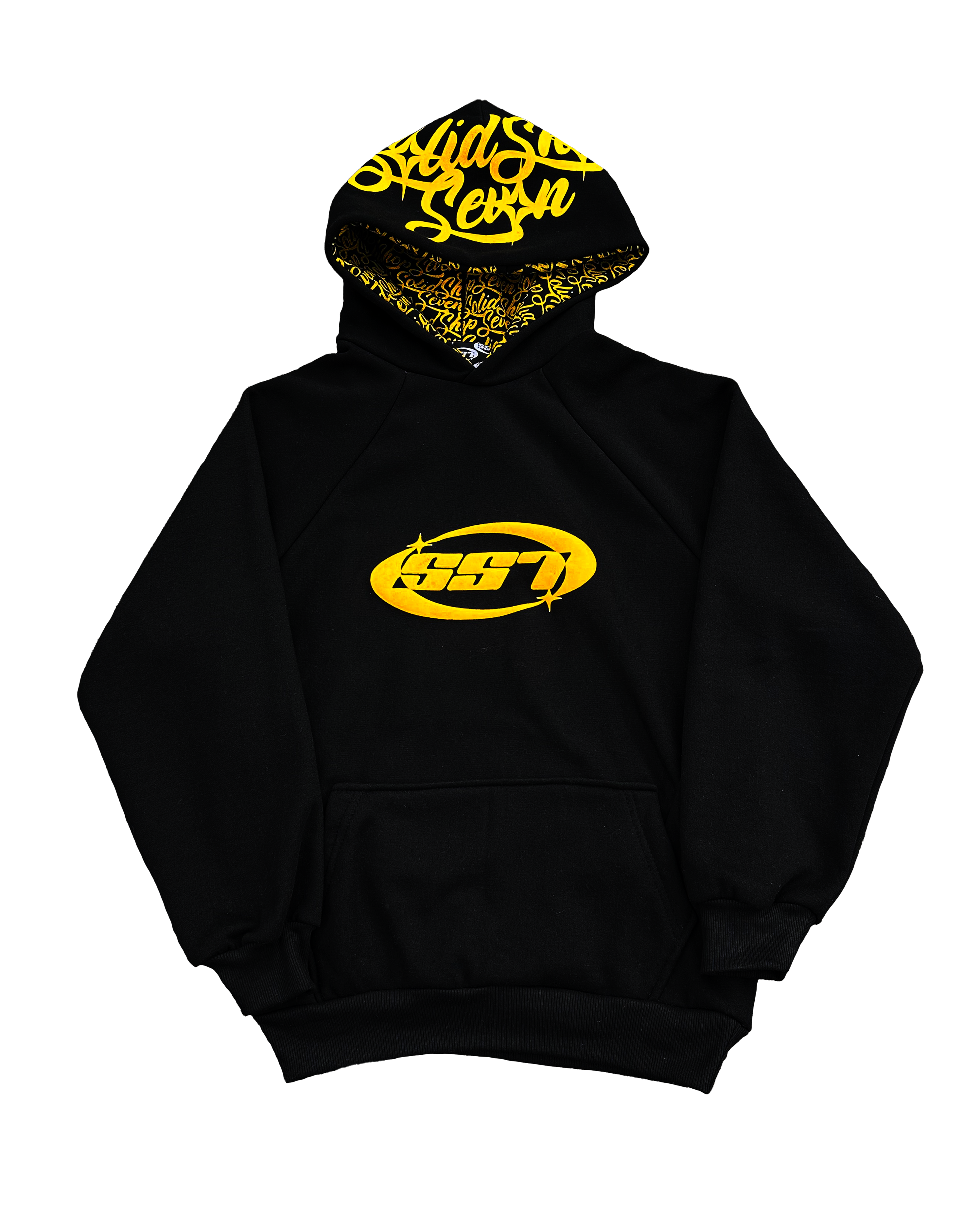 BLACK/YELLOW LOGO HOODIE 2.0