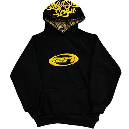 BLACK/YELLOW LOGO HOODIE 2.0