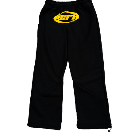 BLACK/YELLOW LOGO PANTS 2.0