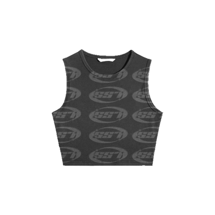 GIRLS' GRAY FULL LOGO TANK TOP